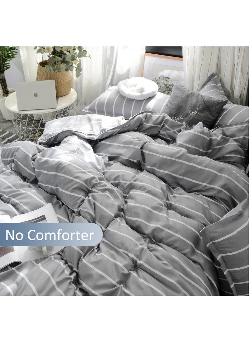 LEFAFA 4 Piece Duvet Cover Set, Ultra Soft Microfiber Comforter Cover Set with Zipper Closur, Cotton Bedding Set with 2 Pillow Cases(200x230cm)  - Image 3