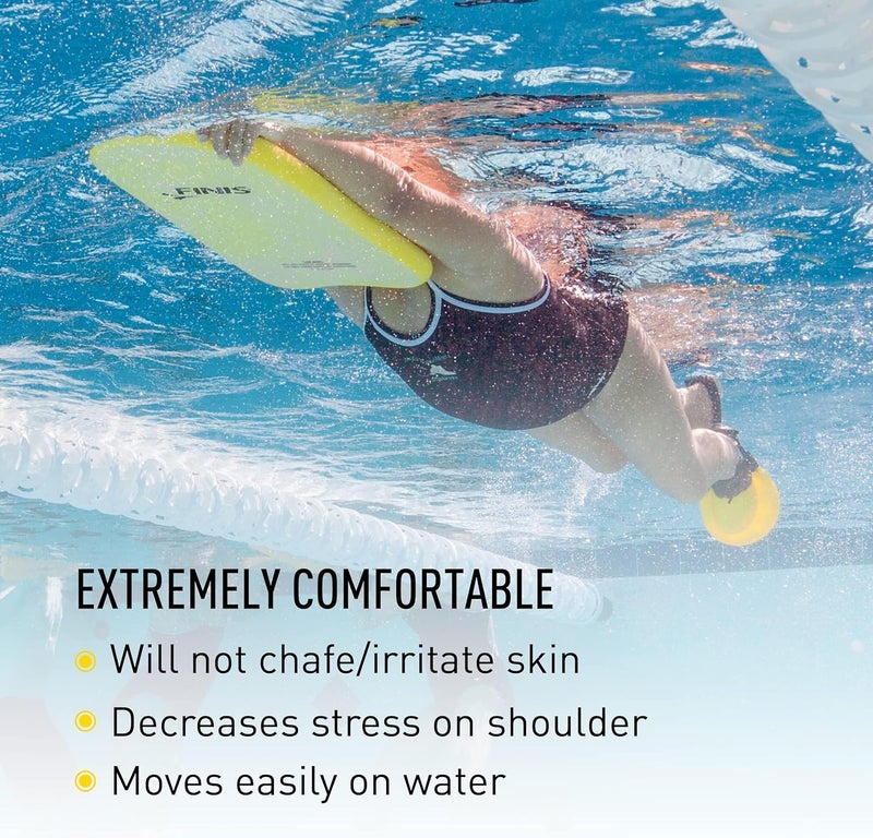FINIS Foam Kickboard for Swim Training - Builds Leg Strength - Soft EVA Foam - Comfortable Grip - Yellow - Image 3