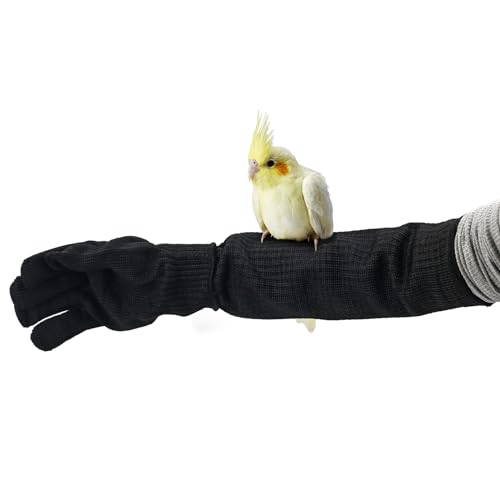 Bac-kitchen Bird Training Anti-Bite Gloves, Level 5 Protection, Parrot Chewing Working Safety Protective Gloves for Small Animal Pet Squirrels Hamster Parrotlets Cockatiels Finch Macaw (Gloves + Arm Sleeves) - Image 1