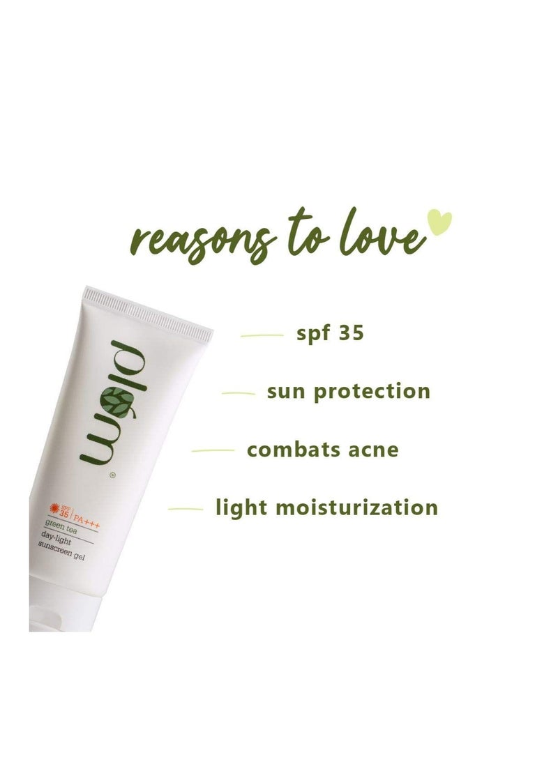 Plum - Green Tea Daylight Sunscreen Gel SPF 35 For Oily Acne Prone Skin 50ml - Image 1