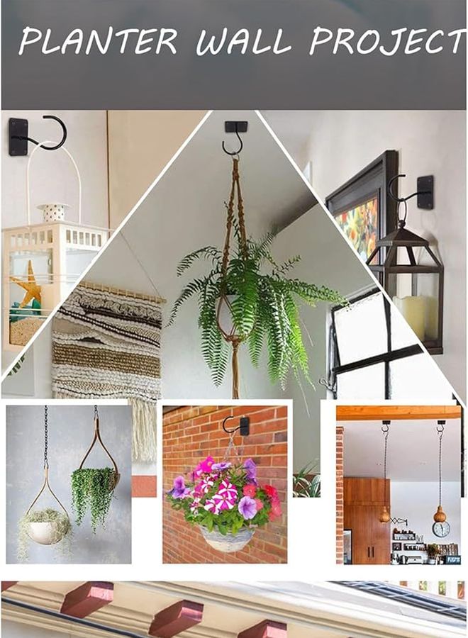 الخطافات البيضاء للسقف لتعليق النباتات ومغذيات الطيور، مثبتة على الحائط للداخل والخارج - Image 5