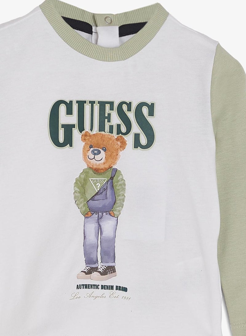 GUESS Infant Crew Neck T-Shirt And Denim Pants Set - Image 5