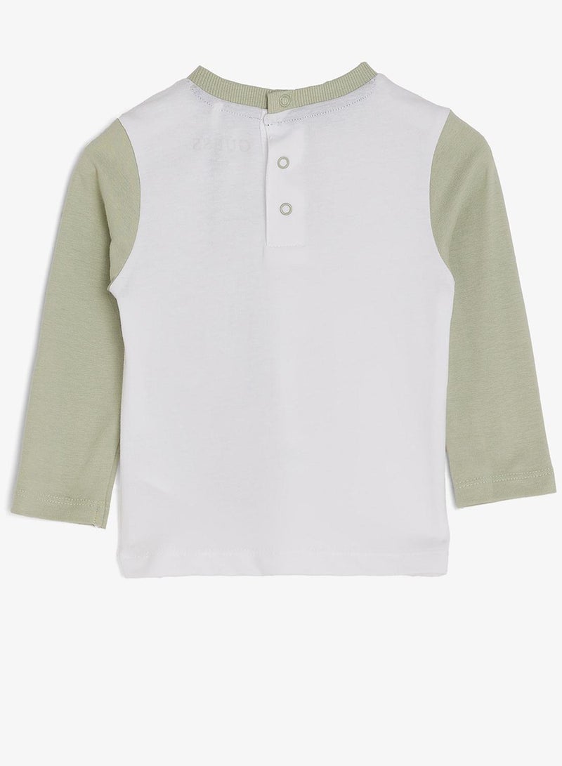 GUESS Infant Crew Neck T-Shirt And Denim Pants Set - Image 4