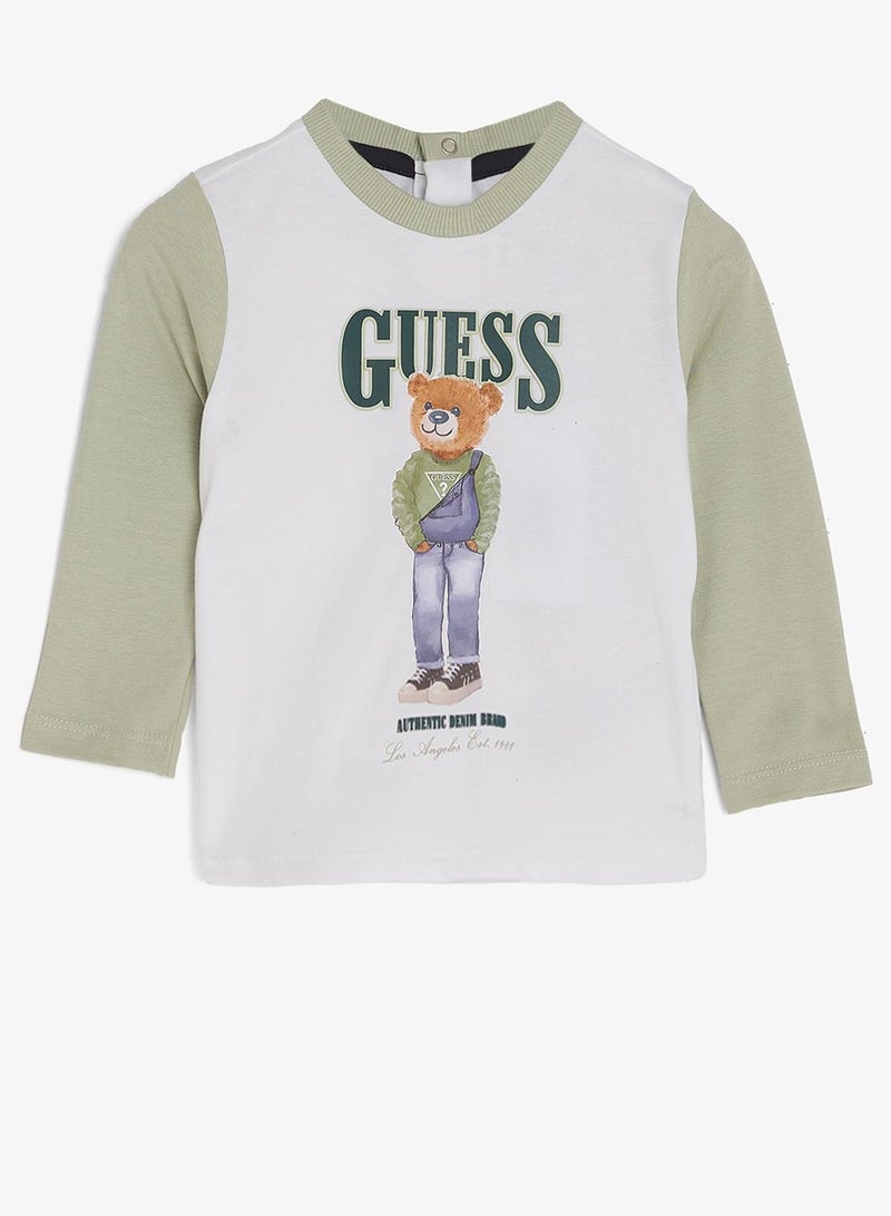 GUESS Infant Crew Neck T-Shirt And Denim Pants Set - Image 3