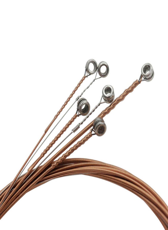 Acoustic Folk Guitar Strings Stainless Steel Wire Core Copper Alloy Wound, 6pcs/ Pack (.010-.047) - Image 2