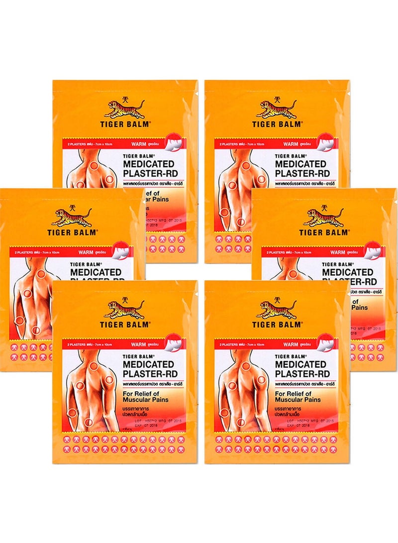 Tiger Balm Pain Relief Medicated Warm Plaster (Pack of 5) - Image 1