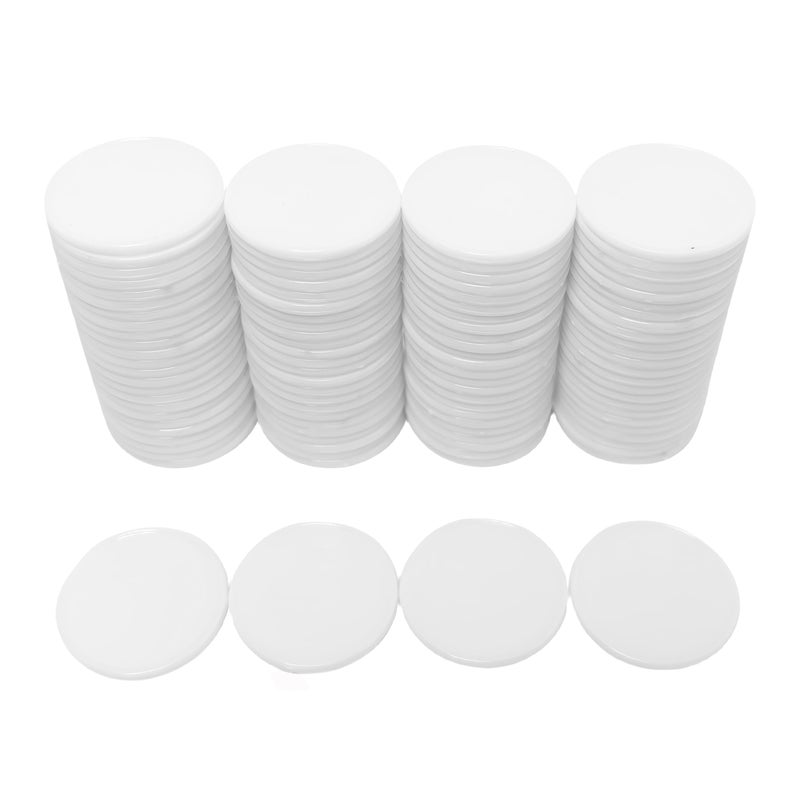 SmartDealsPro Set of 100 1 Inch Opaque Plastic Learning Counters Mini Poker Chips Game Tokens with Storage Box (White) - Image 1