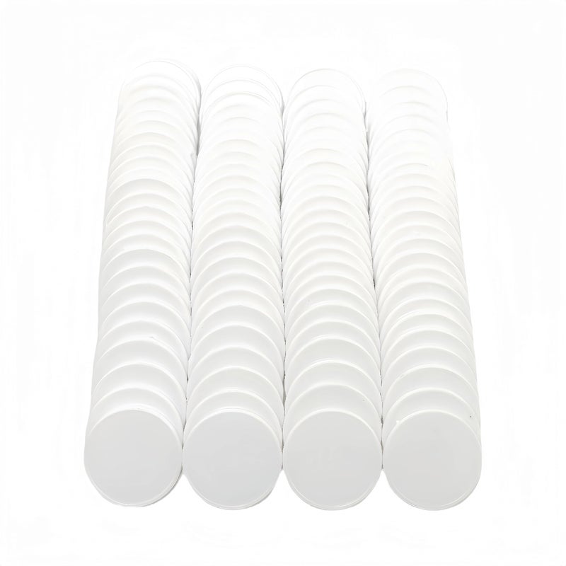 SmartDealsPro Set of 100 1 Inch Opaque Plastic Learning Counters Mini Poker Chips Game Tokens with Storage Box (White) - Image 2