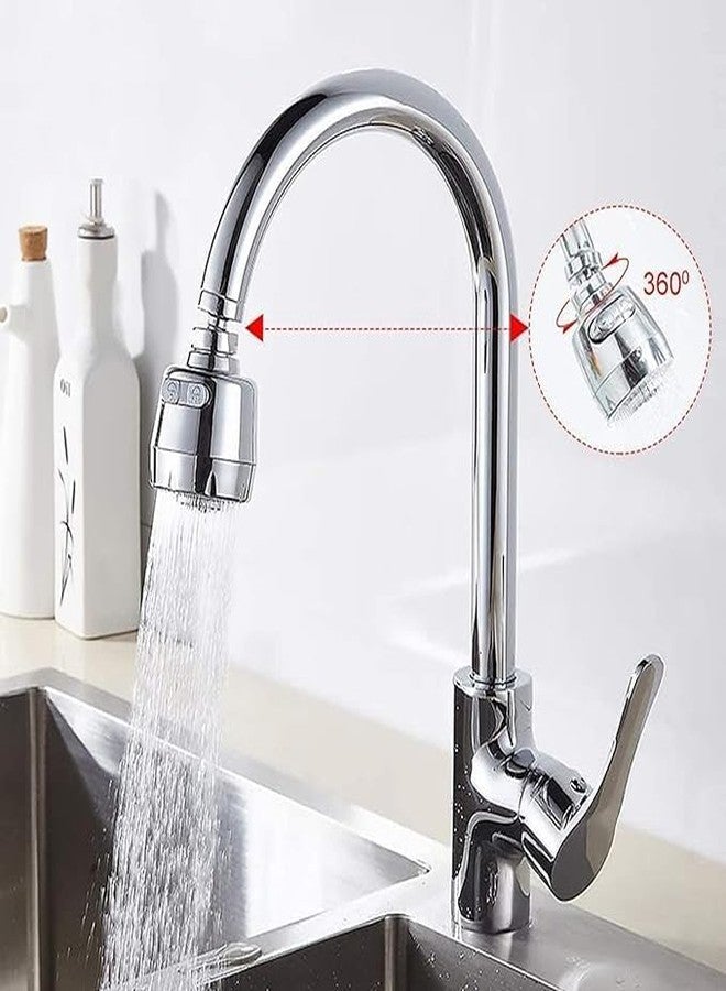 DLEST Sink Faucets Sprayer Attachment 360 Rotatable Kitchen Tap Head Replacement, Anti-Splash Silver Faucet Head Nozzle with Hose and Universal Connector (Faucet Head) - Image 4