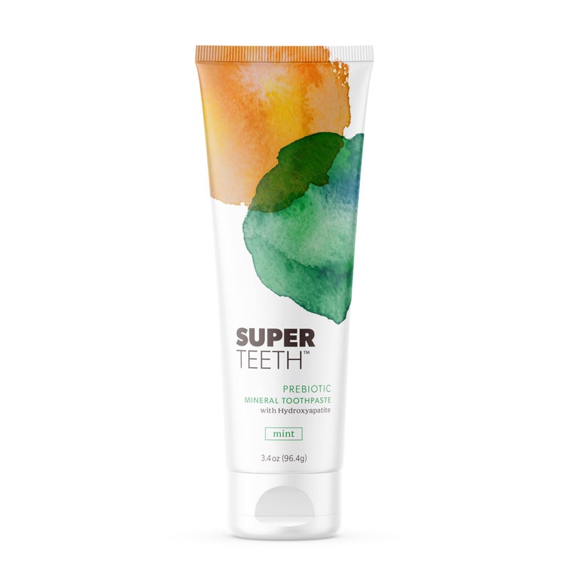 SUPER TEETH SuperTeeth Hydroxyapatite, Fluoride-Free Toothpaste with Prebiotics | Fights Cavities & Plaque Buildup | Remineralizes Teeth & Freshens Breath | Mint Flavored Toothpaste Made in The USA - Image 1