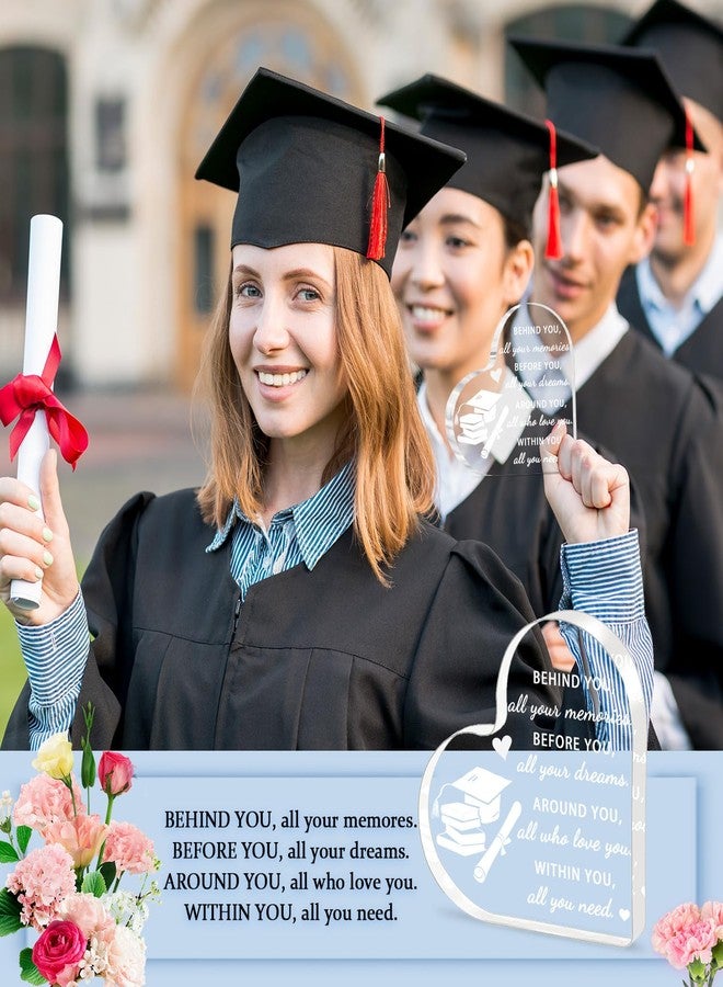 ilifemate Graduation Gift for Her 2026 – Heart Acrylic Keepsake with Inspirational Quote – Best Present for Him, Daughter, Friend – High School, College, Master’s Degree Graduate – Party Table Decoration - Image 2