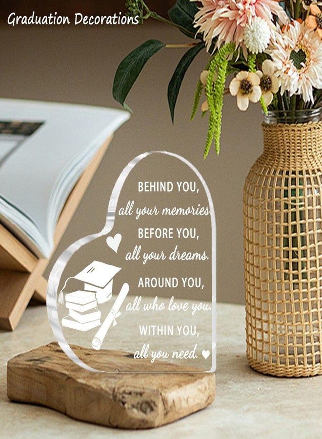 ilifemate Graduation Gift for Her 2026 – Heart Acrylic Keepsake with Inspirational Quote – Best Present for Him, Daughter, Friend – High School, College, Master’s Degree Graduate – Party Table Decoration - Image 4