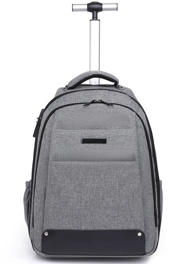 CityRiya-Long Travel Bags, Rolling Backpack, Luggage School Bags, Trolley Laptop Bag, Wheeled Bookbag, Shoulder Back Bag, Large Student School Bag, Boys Girls Backpack, Teen Laptop Backpack, Travel Carry-on Bag, Children School Backpack  - Image 1