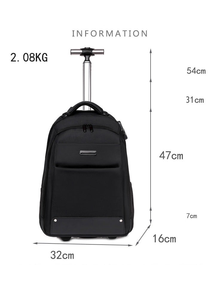 CityRiya-Long Travel Bags, Rolling Backpack, Luggage School Bags, Trolley Laptop Bag, Wheeled Bookbag, Shoulder Back Bag, Large Student School Bag, Boys Girls Backpack, Teen Laptop Backpack, Travel Carry-on Bag, Children School Backpack  - Image 4