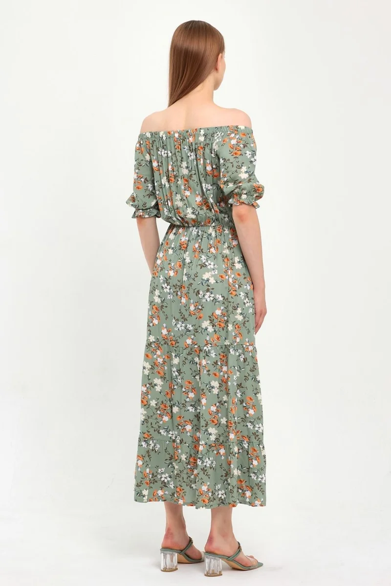 Alexander Gardi Floral Off-Shoulder Dress