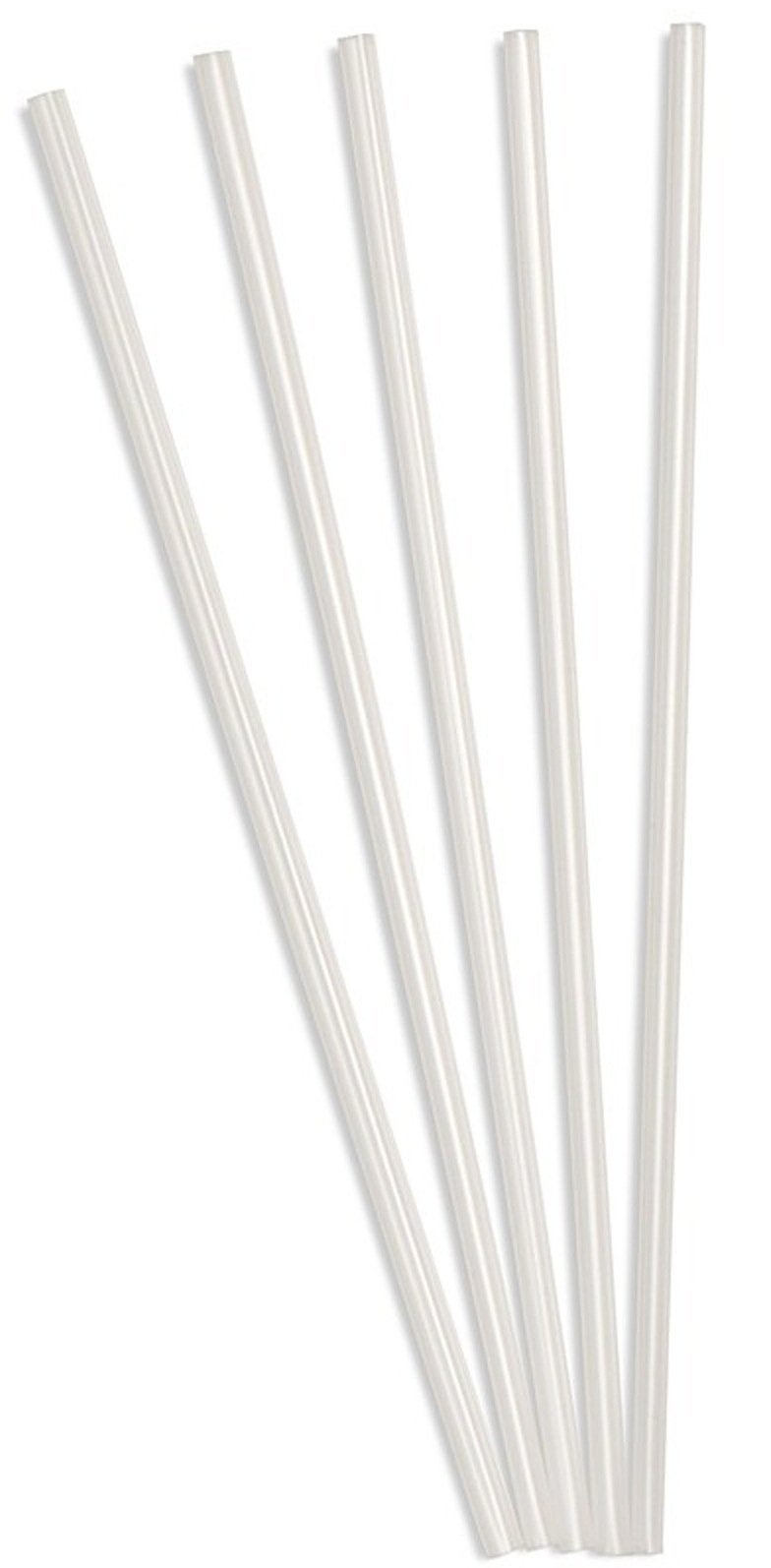 Perfect Stix Clear Concession Straight-Cut Straw, Unwrapped, 7-3/4" Length, Clear (Pack of 100) - Image 1