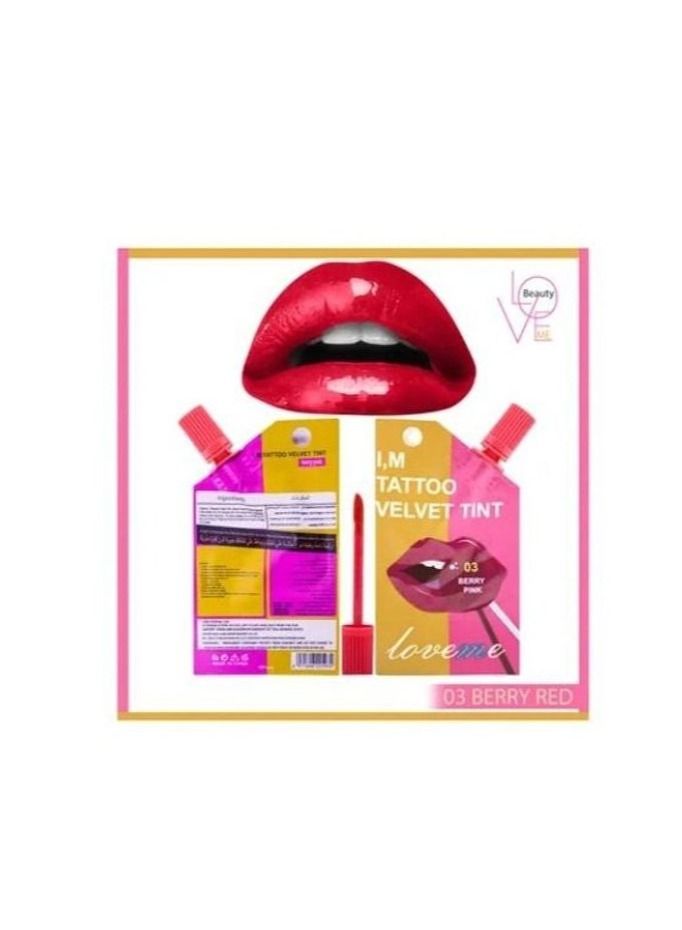 لوف مي ايم تاتو فيلفيت تنت بيري بينك 03 من لافمي - Image 2