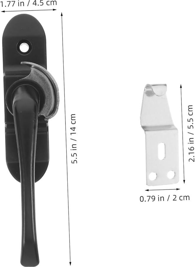 Zinc Alloy Window Lock Buckle Sliding Window Latch Crescent Design Enhanced Security Easy Installation - Image 3