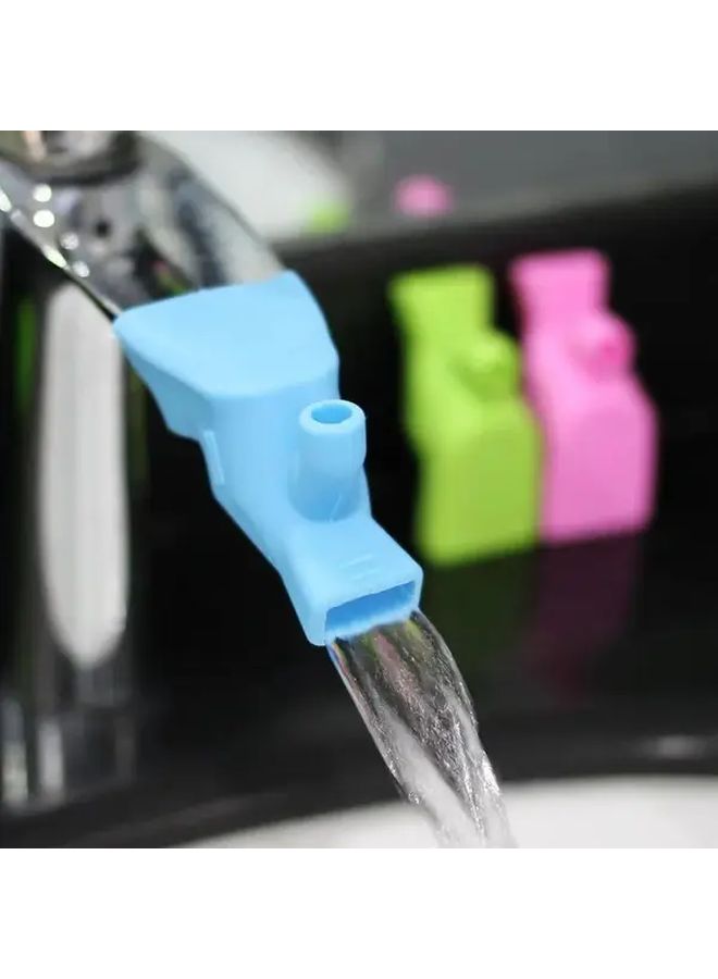 Pink Faucet Extender Connector With Splash Proof Silicone Water Guide For Sink Handwashing 1pc - Image 3