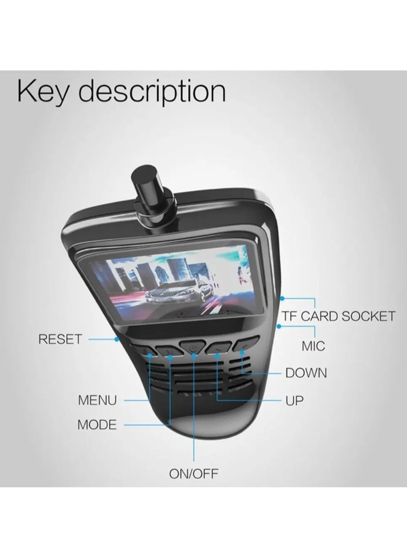 AROAQ - Small Eye Dash Cam Wifi Car DVR Recorder 1080p Full Wide Angle Lens G-Sensor Night Vision - Image 1