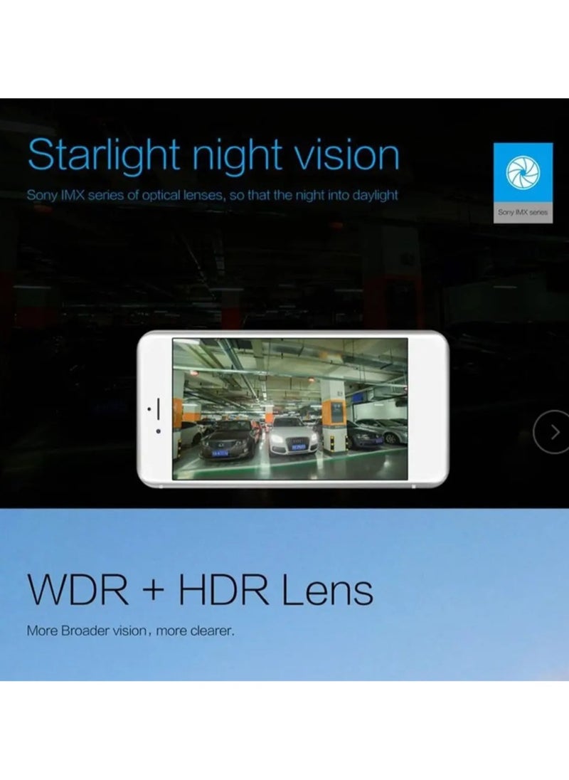 AROAQ - Small Eye Dash Cam Wifi Car DVR Recorder 1080p Full Wide Angle Lens G-Sensor Night Vision - Image 1