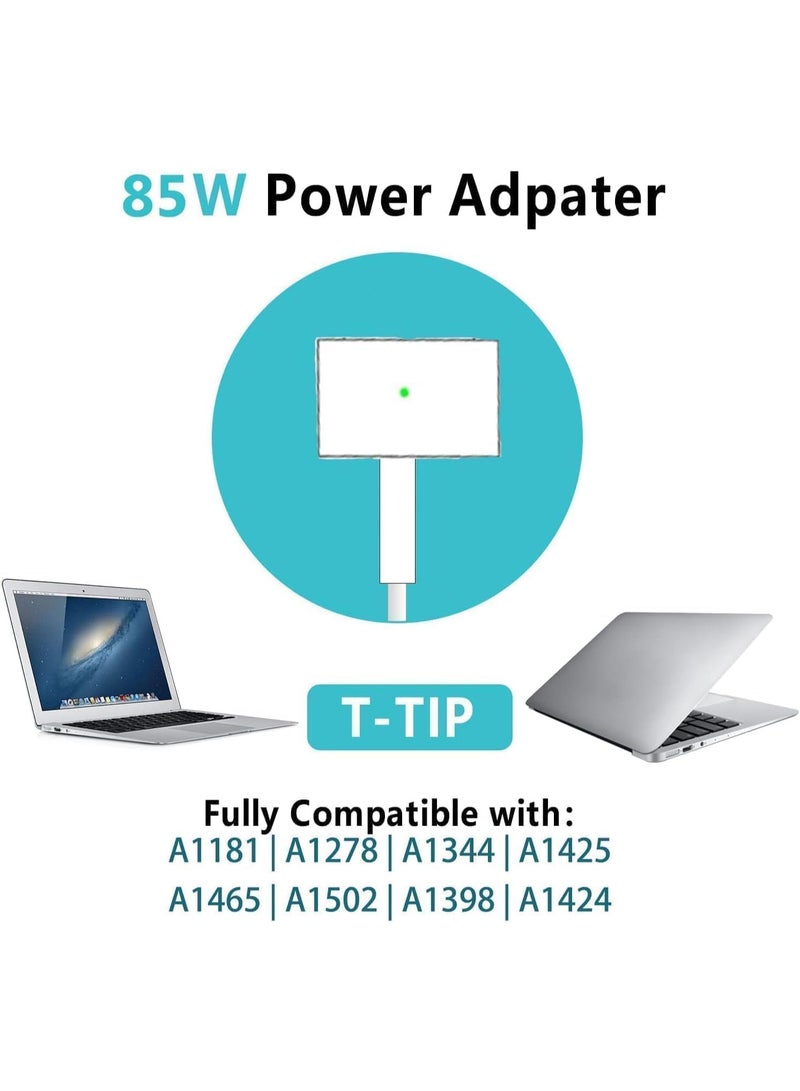 Zexen 85W MagSafe2 Power Adapter Compatible For MacBook Pro With Retina display, White - Image 2
