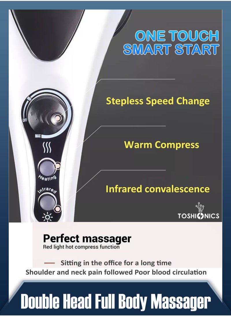 Handheld Full Body Massage with Heating, Vibration, and Infrared Deep Tissue Technology
