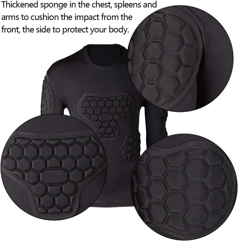 Shinestone Adult Men's Goalkeeper Armor BodyShield Padded Compression Shirt Pants and Short with Sponge Protector - Image 5