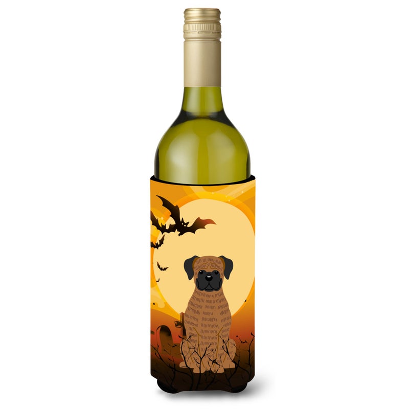 Caroline's Treasures ""Caroline's Treasures BB4383LITERK Halloween Brindle Boxer Wine Bottle Beverage Insulator Hugger  750ml  Multicolor"" 