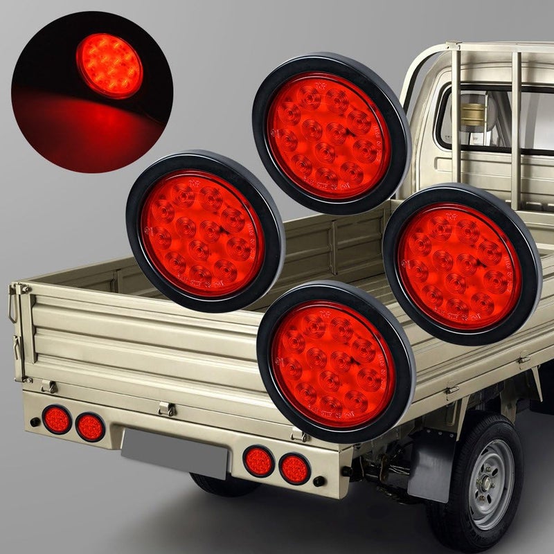 Anzio 4" Round 12-LED Trailer Tail Light Kit - Image 2