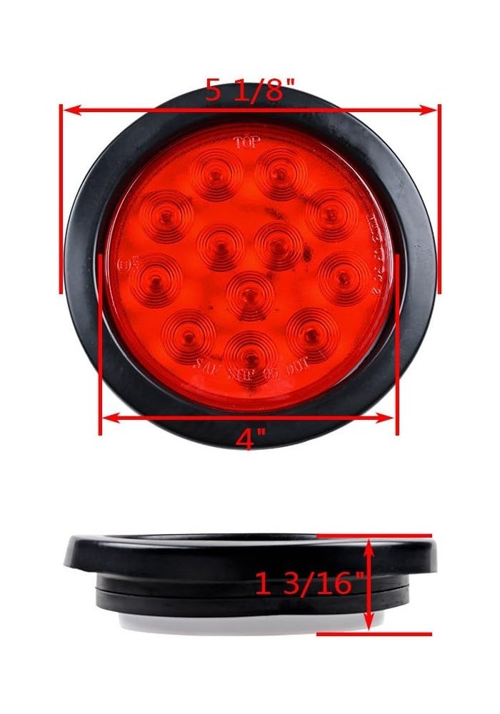 Anzio 4" Round 12-LED Trailer Tail Light Kit - Image 3