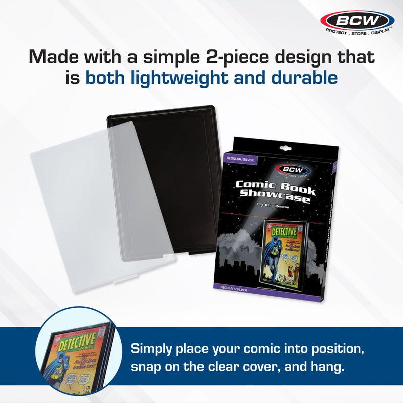 بي سي دبليو BCW Comic Book Showcase Frame - 1 Pack | إطار عرض الكتاب الهزلي الحالي/الحديث | عرض عرض للكتاب الهزلي | إطار صورة حامل الكتاب الهزلي | إطارات الكتب الهزلية للجدار - Image 3
