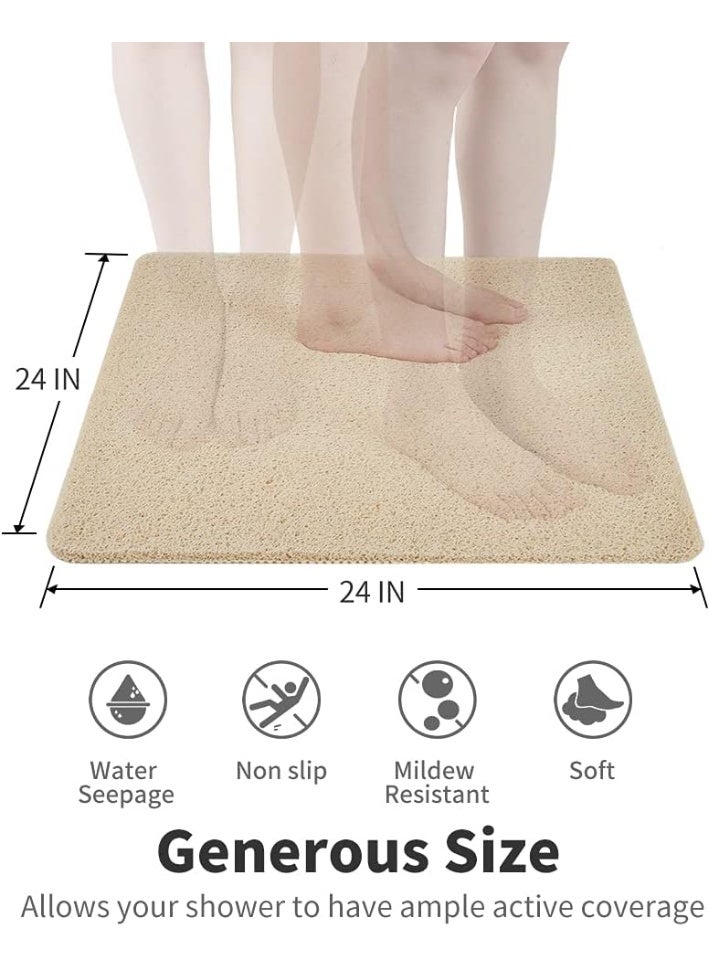 TRASSLE Non Slip Shower Mat, Comfortable Bath mat,Quick Drying Easy Cleaning Bathroom Mat for Wet Area,Without Suction Cups  - Image 2