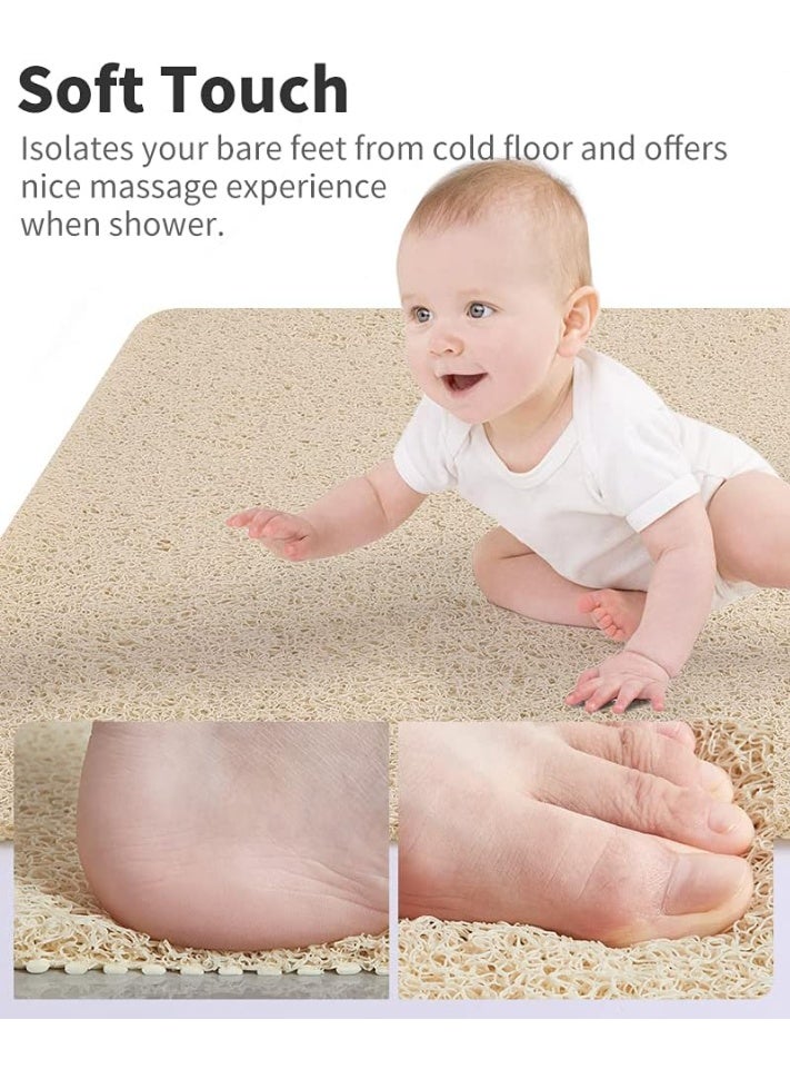 TRASSLE Non Slip Shower Mat, Comfortable Bath mat,Quick Drying Easy Cleaning Bathroom Mat for Wet Area,Without Suction Cups  - Image 3