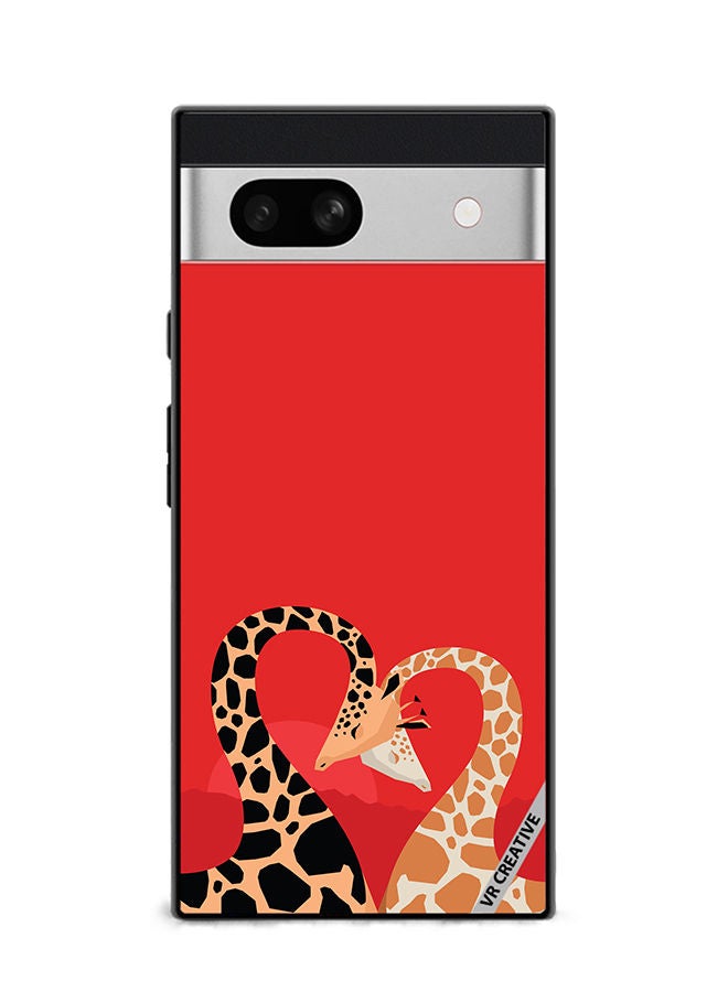 VR CREATIVE Protective Case Cover For Google Pixel 7a Animal Love Design Multicolour - Image 1