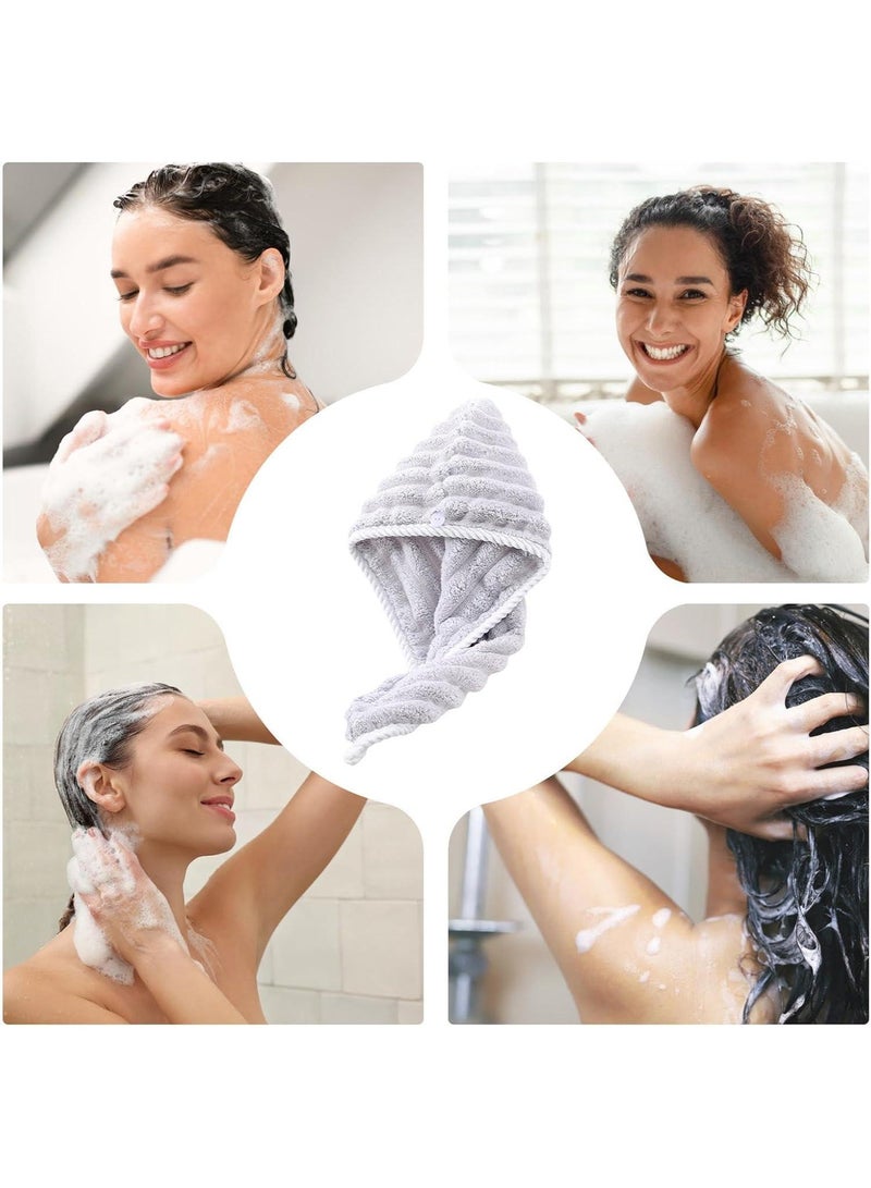 مس تيارا طقم مناشف، طقم مناشف حمام مكون من 3 قطع، 100% قطن ممشط، سريع الجفاف، ماص للغاية، مناشف حمام سميكة ناعمة للفنادق للاستحمام والسبا، تتضمن مجموعة المناشف مناشف حمام ومناشف يد وغطاء لتجفيف الشعر 80*150 سم - Image 5