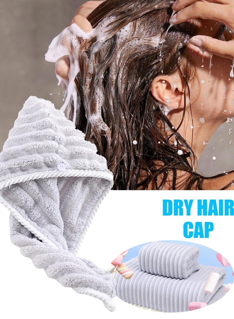 مس تيارا طقم مناشف، طقم مناشف حمام مكون من 3 قطع، 100% قطن ممشط، سريع الجفاف، ماص للغاية، مناشف حمام سميكة ناعمة للفنادق للاستحمام والسبا، تتضمن مجموعة المناشف مناشف حمام ومناشف يد وغطاء لتجفيف الشعر 80*150 سم - Image 2