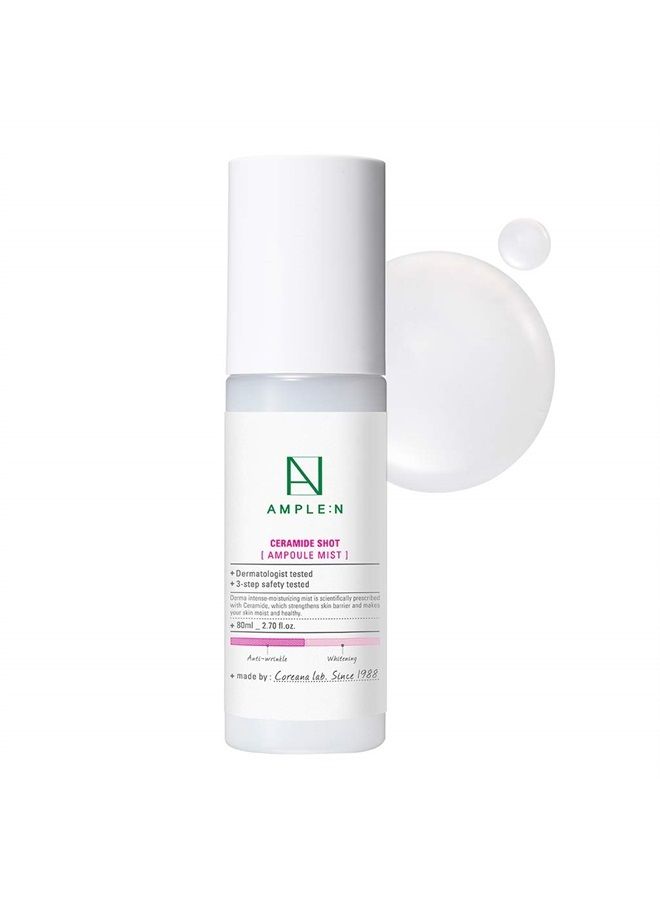 CORÉANA AMPLE:N Ceramide Shot Ampoule Mist - Hydrating Face Spray to Strengthen Skin Barrier – Moisturizing and Skin Repairing Face Ampoule Mist to Restore Vitality, 2.7 fl.oz. - Image 1