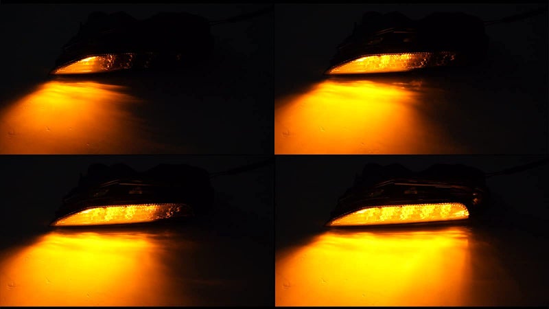 AUXMART Dynamic Blink Fog Lights Assembly for Infiniti Q50 Sport 2014-2020 Front Bumper LED Amber Turn Signal Lamp Assembly for Infiniti Q50 2015 2016 2017 2018 2019 - Image 4