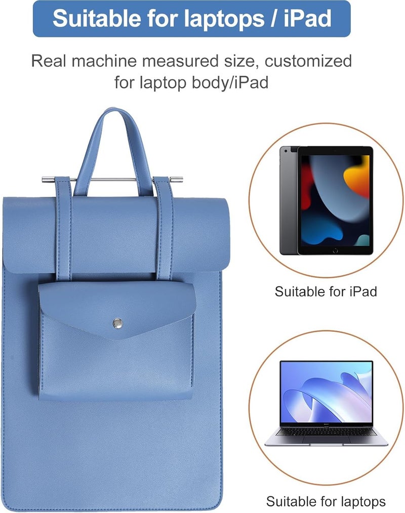 كاست ويف حقيبة حمل لأجهزة الكمبيوتر اللوحية مقاس 13-14 بوصة، تناسب أجهزة ماك بوك برو M2 14 بوصة / 13 بوصة M2/M1 Pro/Air 13.6 بوصة M2 2022، وسيرفس برو 9/8 13 بوصة (رمادي أزرق) - Image 2