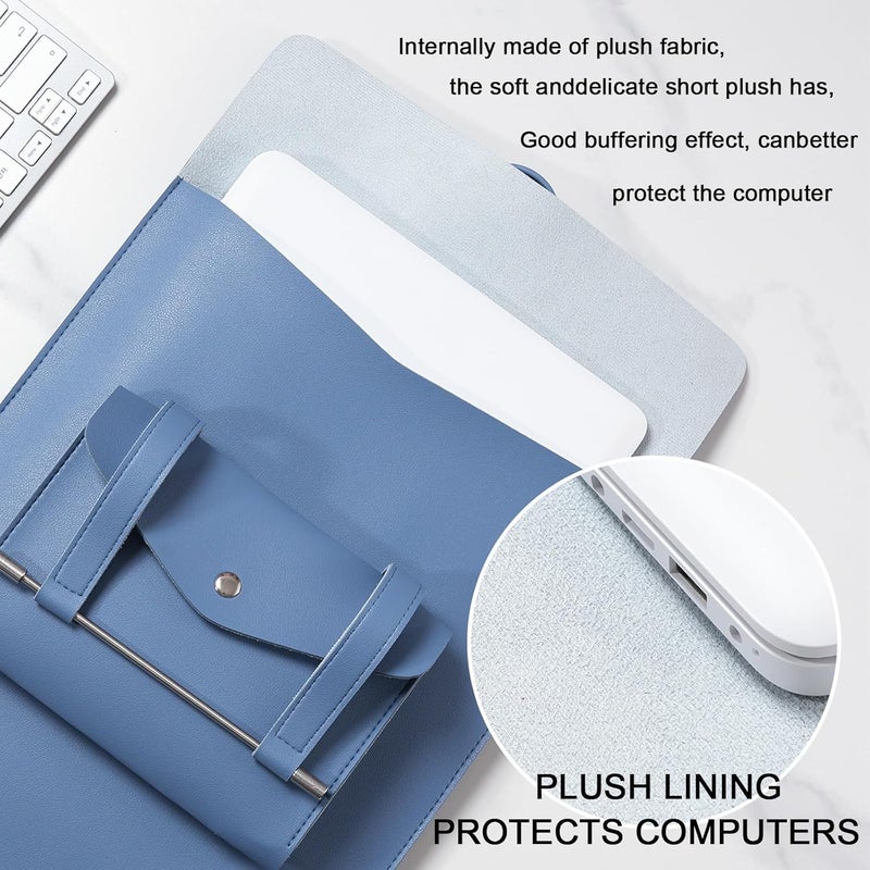 كاست ويف حقيبة حمل لأجهزة الكمبيوتر اللوحية مقاس 13-14 بوصة، تناسب أجهزة ماك بوك برو M2 14 بوصة / 13 بوصة M2/M1 Pro/Air 13.6 بوصة M2 2022، وسيرفس برو 9/8 13 بوصة (رمادي أزرق) - Image 4