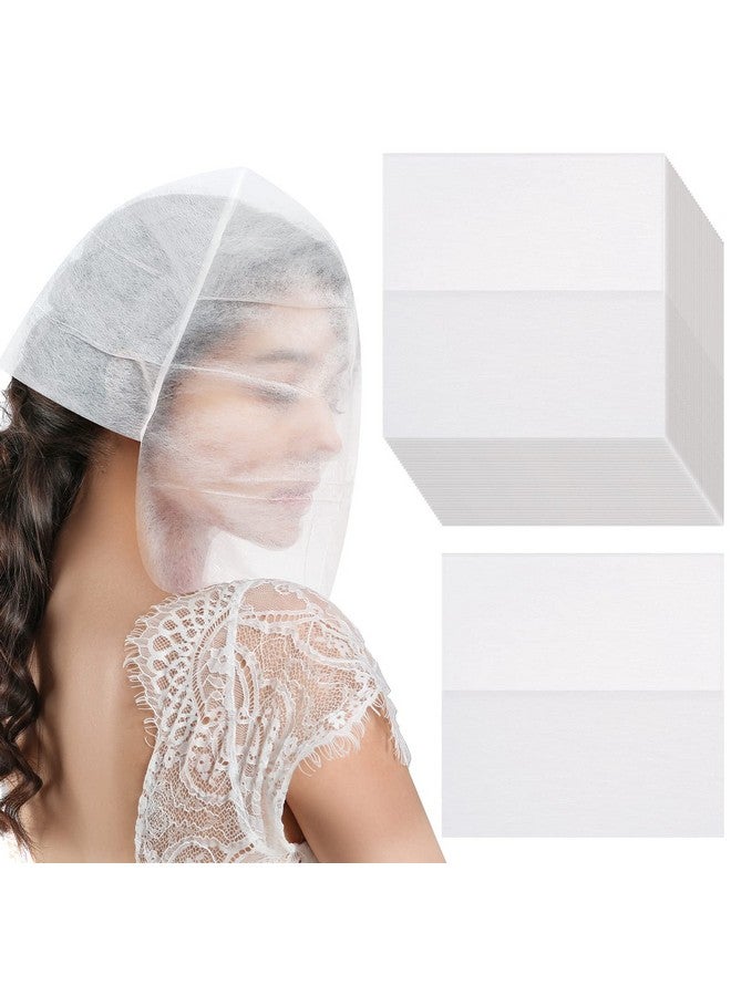 تيجيمي 50 قطعة غطاء حماية لمكياج الوجه، قناع تجميلي للاستعمال مرة واحدة، واقي للمكياج والملابس، فستان غير منسوج، غطاء وجه للمكياج، قناع وجه للنساء والفتيات، مستلزمات غرفة تغيير الملابس - Image 1