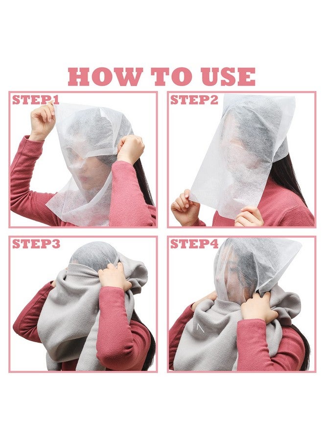 تيجيمي 50 قطعة غطاء حماية لمكياج الوجه، قناع تجميلي للاستعمال مرة واحدة، واقي للمكياج والملابس، فستان غير منسوج، غطاء وجه للمكياج، قناع وجه للنساء والفتيات، مستلزمات غرفة تغيير الملابس - Image 2