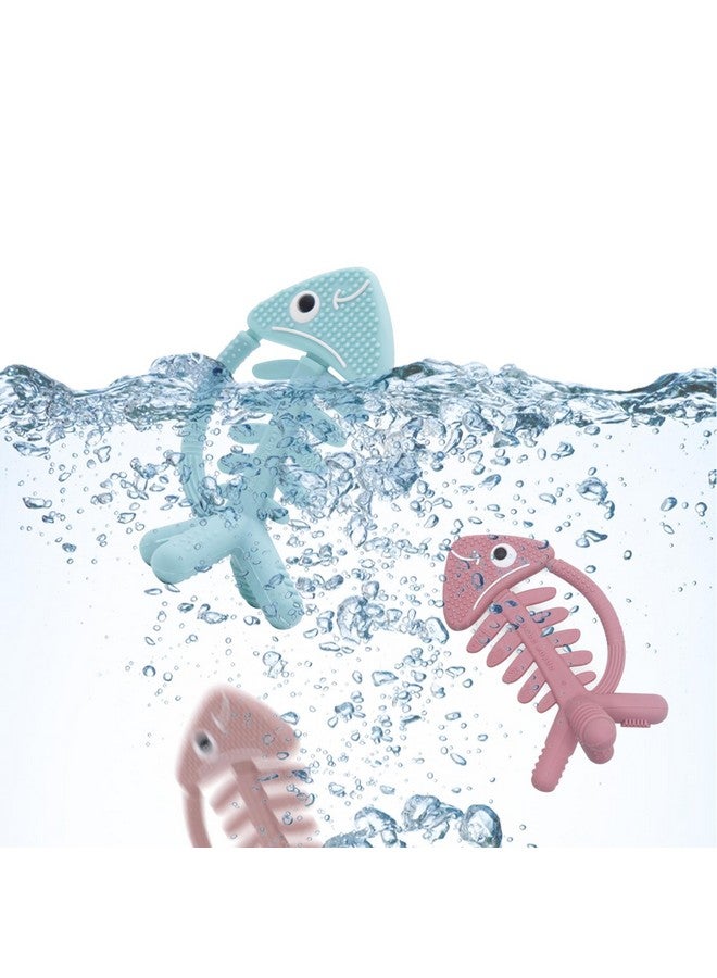 Bebe Mondo 3in1 Infant Toys, Baby Teething Toys 3-6 6-12 Months, Teethers for Babies 3-6-12 Months, for Teething Relief, Baby Teether Gift, Silicone,Sensory, Baby Toys 0-6 Months,USA Patent Pending,Fish,(Olive) - Image 4