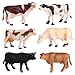 AENIMELY Mini Cow Figurines Set Realistic Solid Plastic Dairy Cattle Farm Animal Figuriness Educational Toys Cake Toppers Gifts for Kids - Image 2