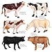 AENIMELY Mini Cow Figurines Set Realistic Solid Plastic Dairy Cattle Farm Animal Figuriness Educational Toys Cake Toppers Gifts for Kids - Image 4