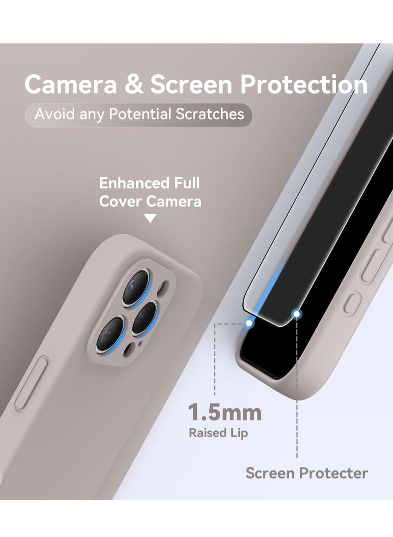 Titanium Silicone Case for iPhone 16 Pro Max - Camera Protection, MagSafe Compatible, Anti-Scratch Microfiber Lining, Includes 2 Screen Protectors - Image 5