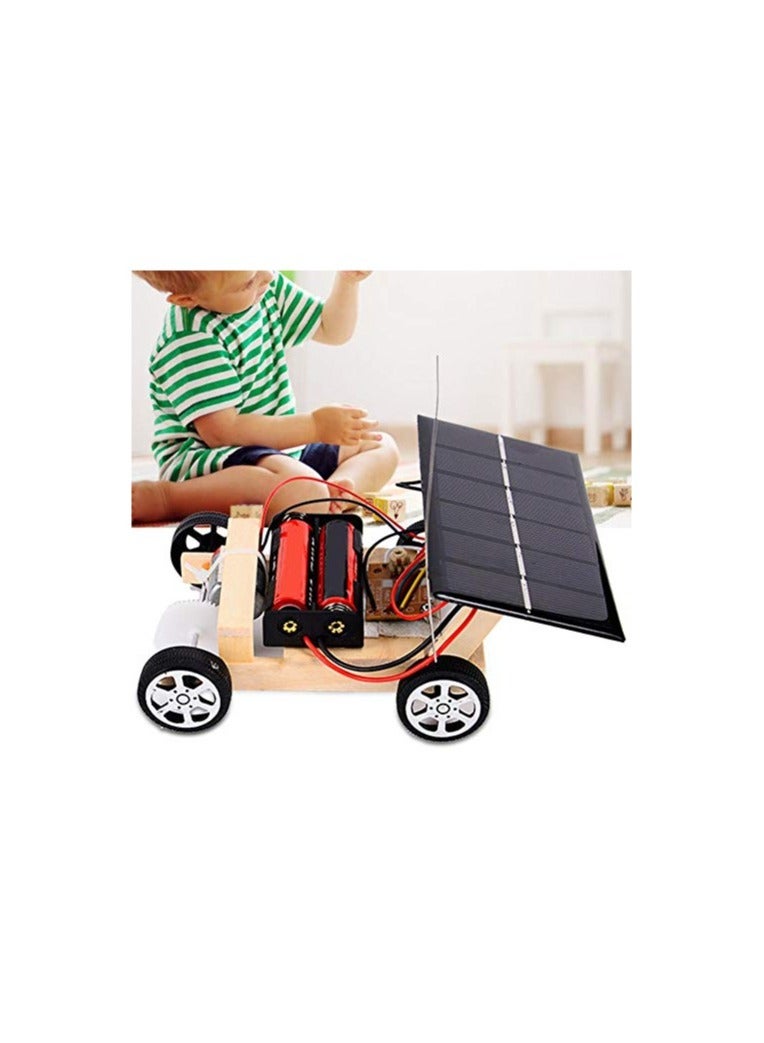 Mini DIY Solar Remote Control Car, DIY Wooden RC Car Model Kit, Kids Educational Toy, Learning Science Building Toy for Kids, RC Cars Gifts for Kids - Image 5