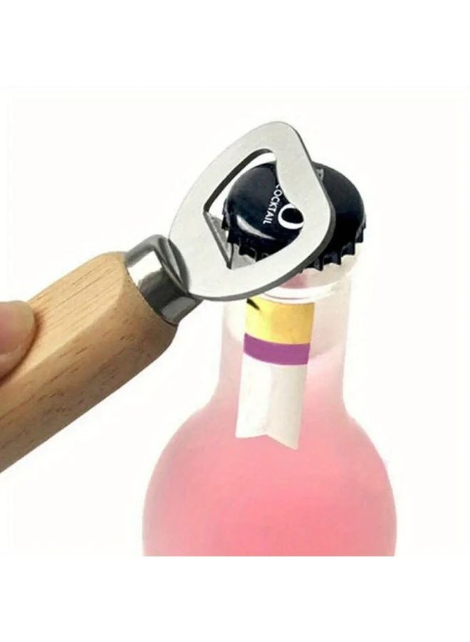 10 قطع مجموعة فتاحة زجاجات من الخشب المعاد تدويره مقبض مريح أدوات بار متينة - Image 4