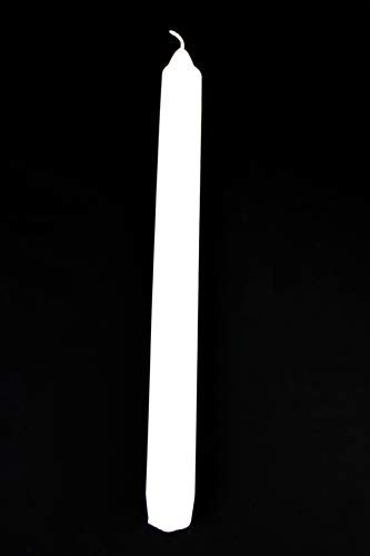 Rambue White Dinner Table Candle 9.5 inch Long Dripless Smokeless Burn 8 Hours in Your Candlesticks -10 Pack Candles - Image 4